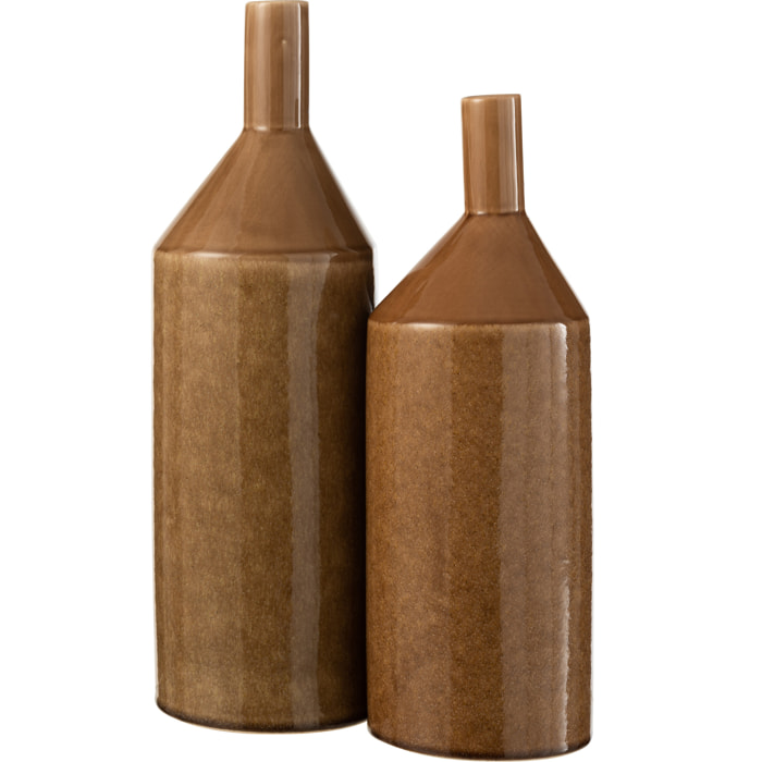 J-Line vase Haut - céramique - marron - large - 48 cm de hauteur