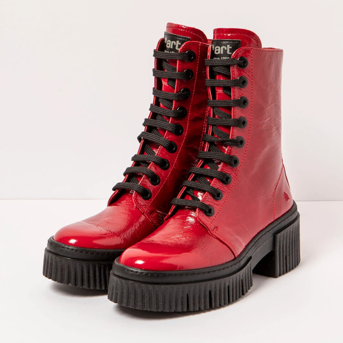 Botines con tacón 1375 PATENT FLASH RED/YORK color Red