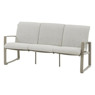 Salon de jardin "Boreane" Noisette & café 5 places en aluminium texaline et polyester