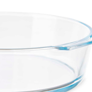 BANDEJA BOROSILICATO REDONDA ASAS 1600ML