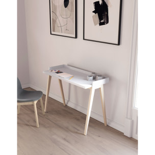 Escritorio Paris blanco y roble 81x111x50