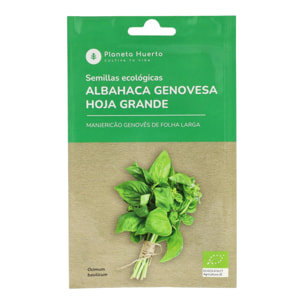 Semillas de Albahaca Genovesa ecológicas Planeta Huerto