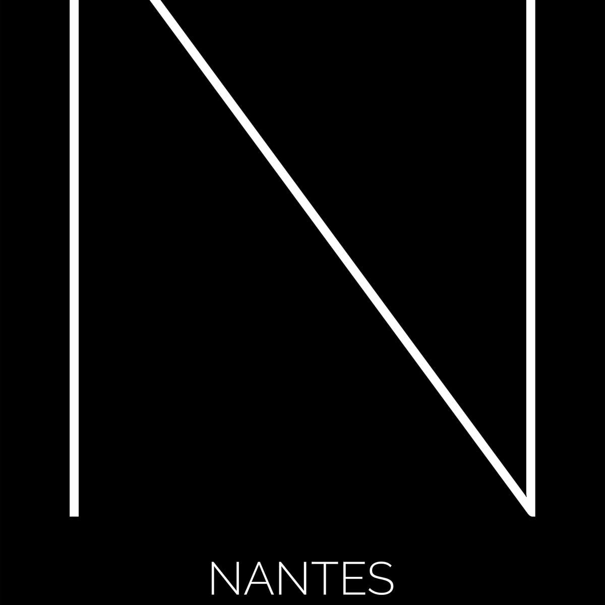 Poster n nantes Affiche + cadre en bois - Noir