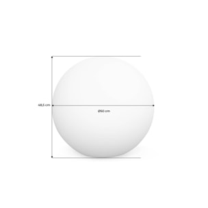 Boule LED 50cm – Sphère décorative lumineuse. Ø50cm. blanc chaud. commande à distance