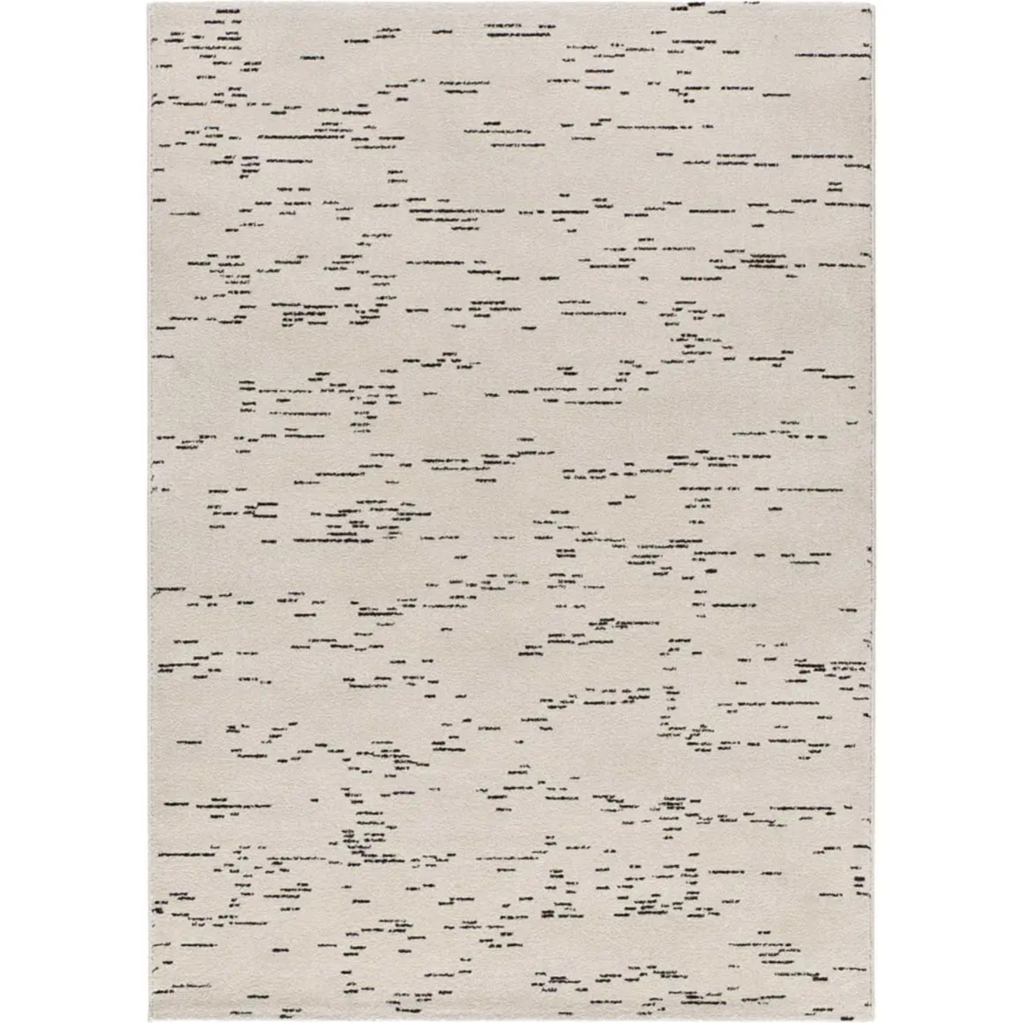 RETRO Alfombra pelo corto con formas abstractas en blanco y negro, varias medidas disponibles.
