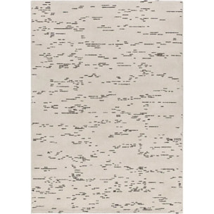 RETRO Alfombra pelo corto con formas abstractas en blanco y negro, varias medidas disponibles.