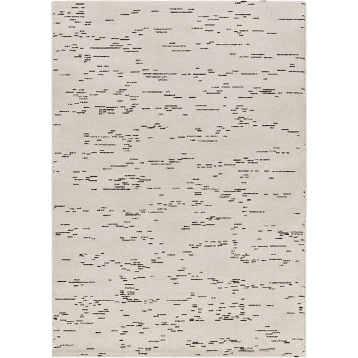 RETRO Alfombra pelo corto con formas abstractas en blanco y negro, varias medidas disponibles.