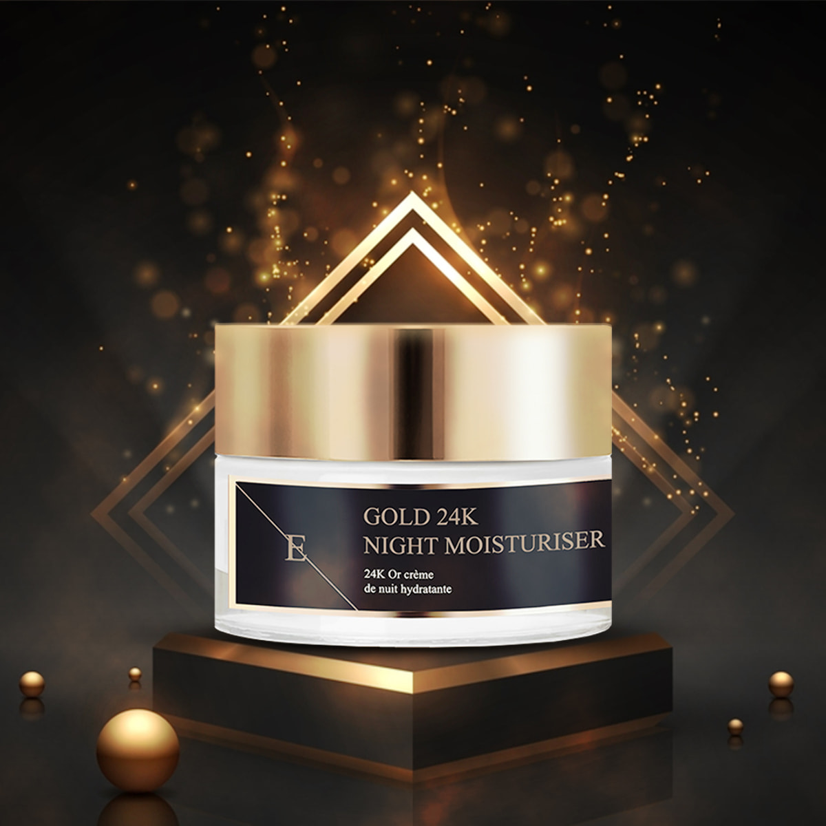 Hidratante de noche antiarrugas oro de 24 quilates