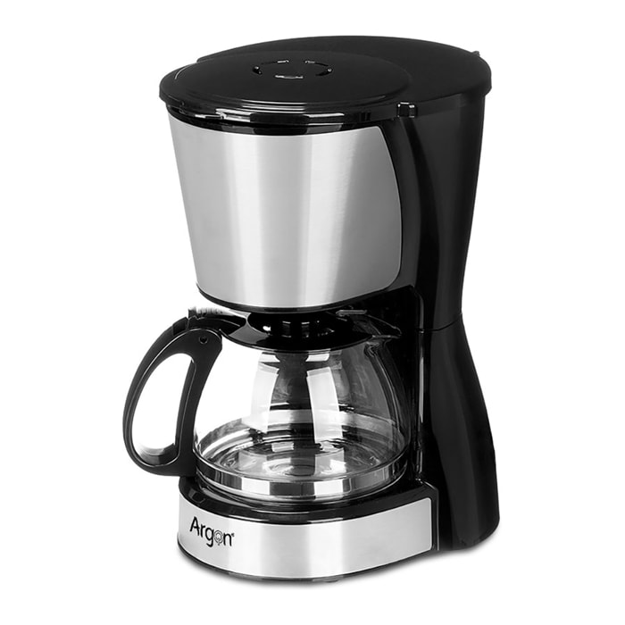 Caffettiera in vetro con filtro e capacità di 750ml per 6 tazze. 550W