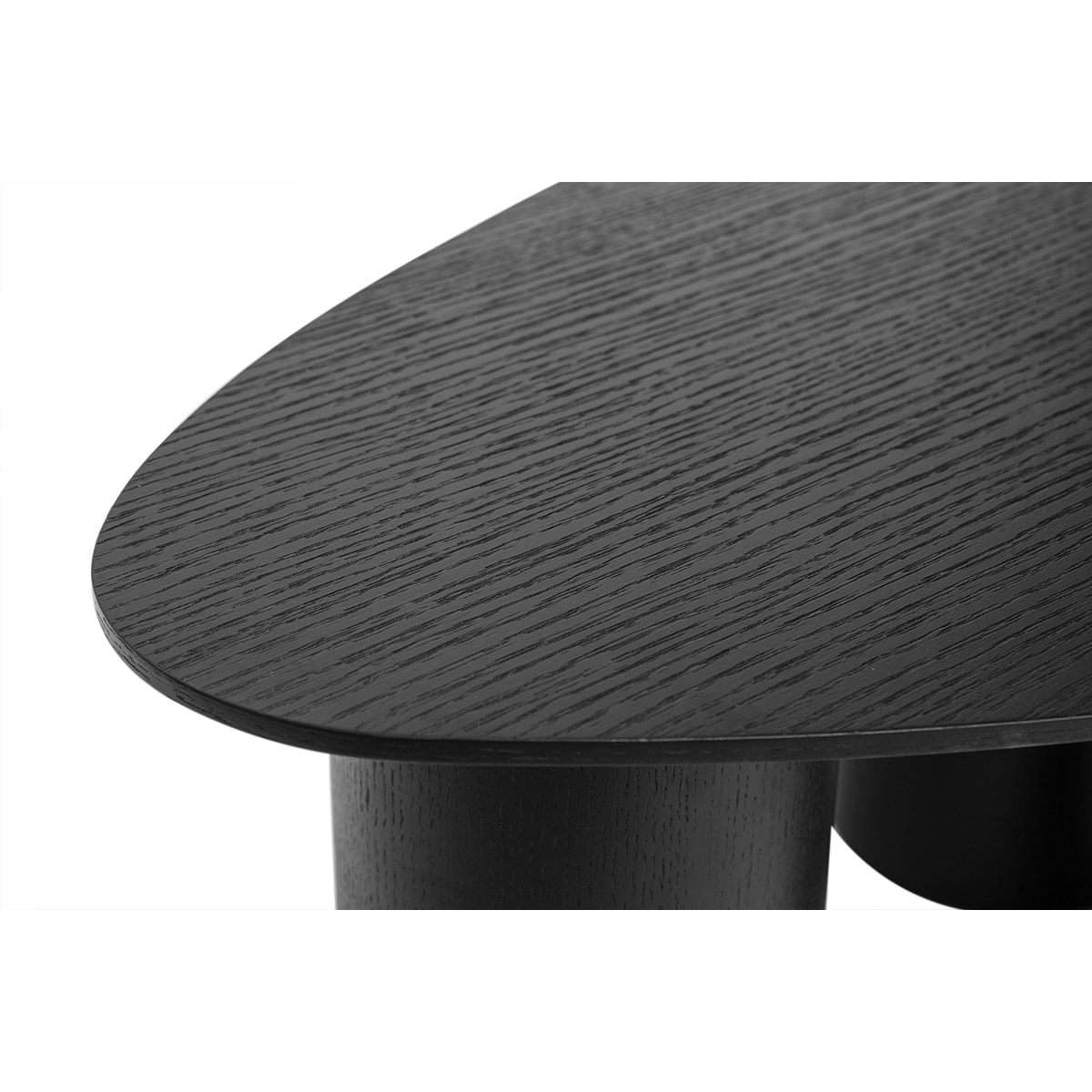 Tables basses gigognes design en bois noir (lot de 2) FOLEEN