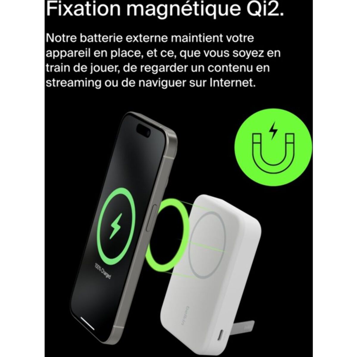 Batterie externe BELKIN 10000 mAh 15W MagSafe avec support