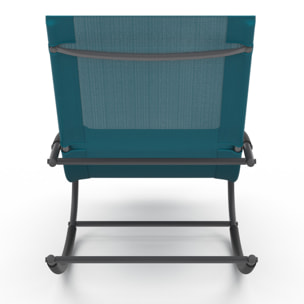 Transats à bascule Malawi bleu canard - lot de 2