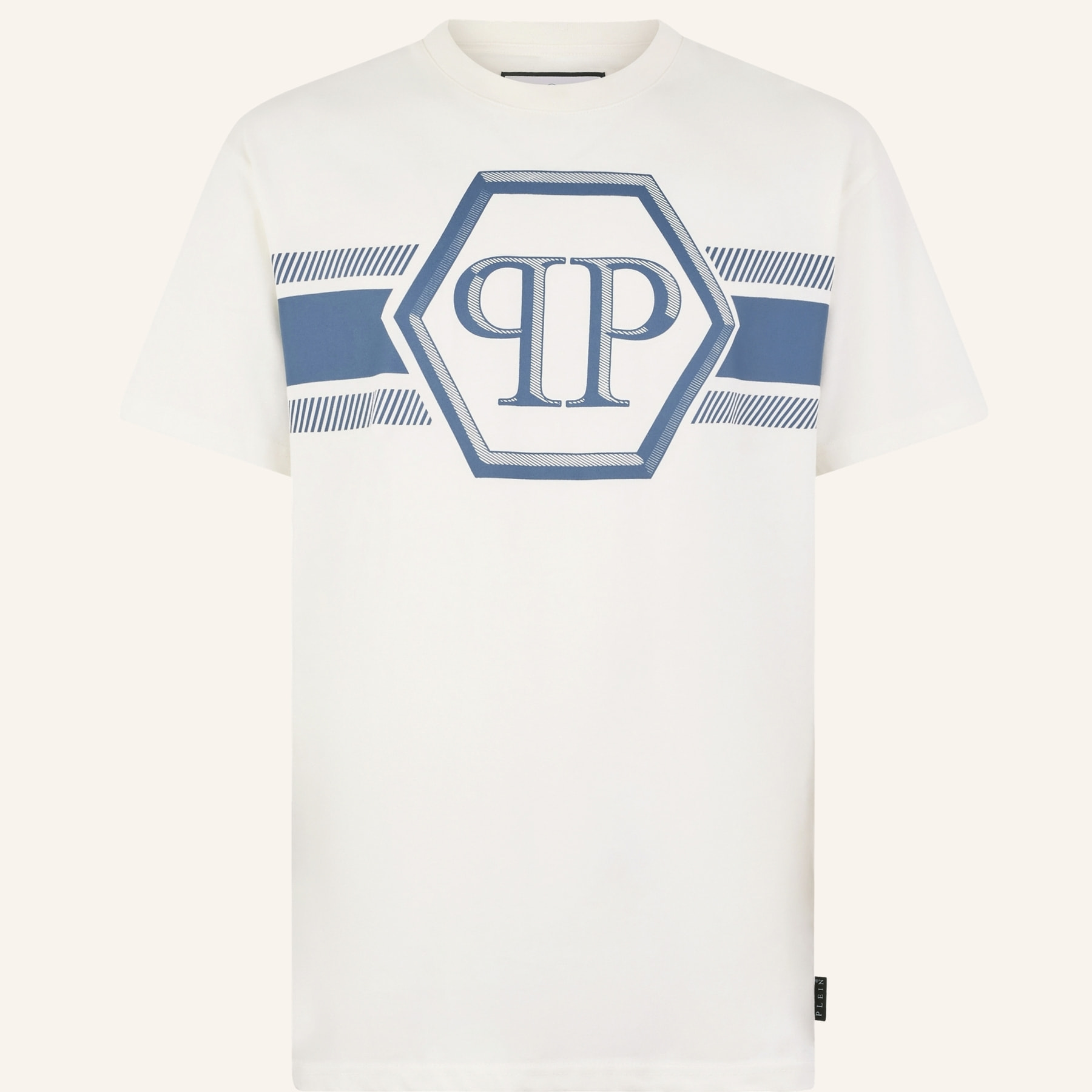 PHILIPP PLEIN Camiseta de cuello redondo y manga corta HEXAGON