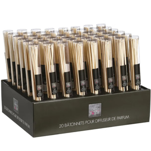 Lot de 20 bâtons diffuseurs blanc ivoire H24,5cm