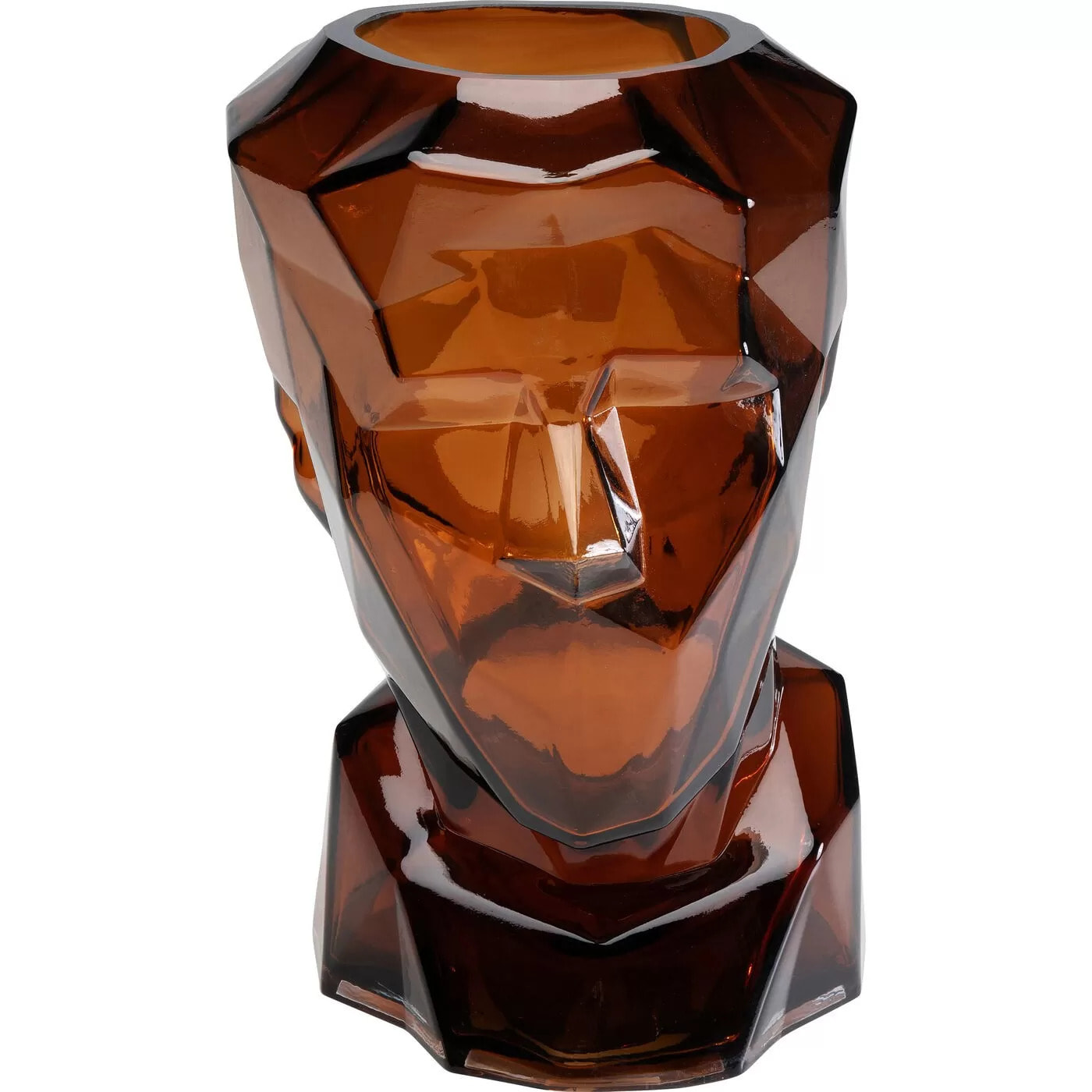 Vase Prisma visage marron 30cm Kare Design