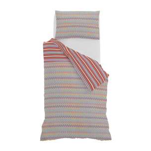 PARURE COPRIPIUMINO ATHENA, 100% Cotone, Made in Italy - MALINDI ROSSO