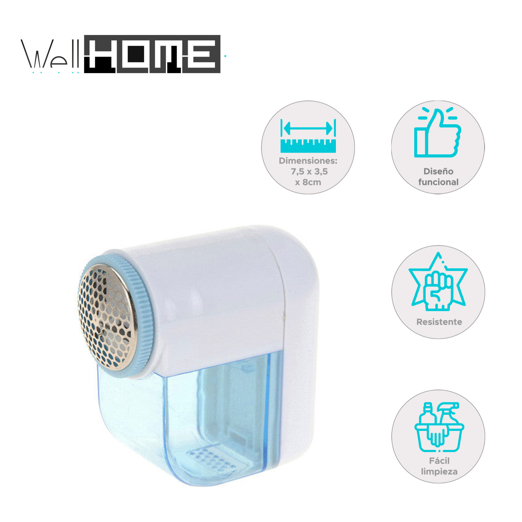 Quitapelusas abs blanco 7,5x3,5x8cm