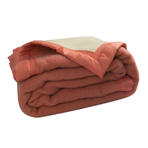 Couverture Pure Laine Vierge 600g/m2 bicolore - Orange