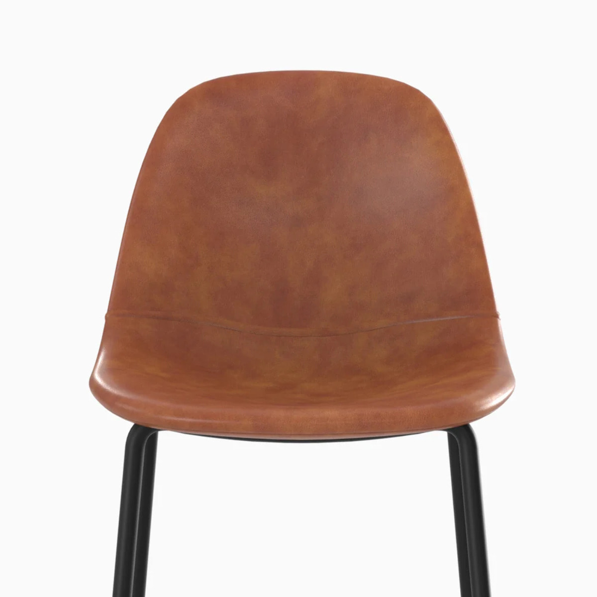 Chaise pour îlot central en cuir synthétique camel 65 cm - Henrik