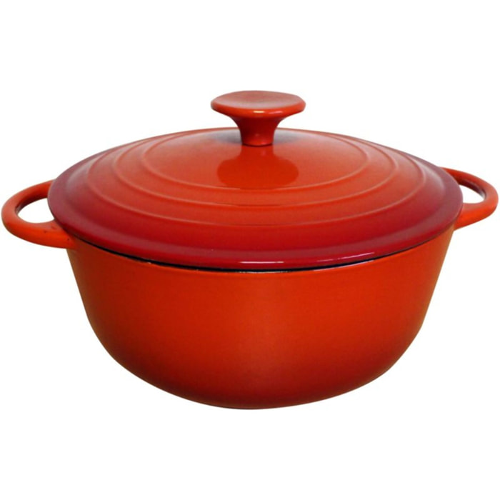 Cocotte BAUMALU fonte emaillee et couvercle 3L 24 c