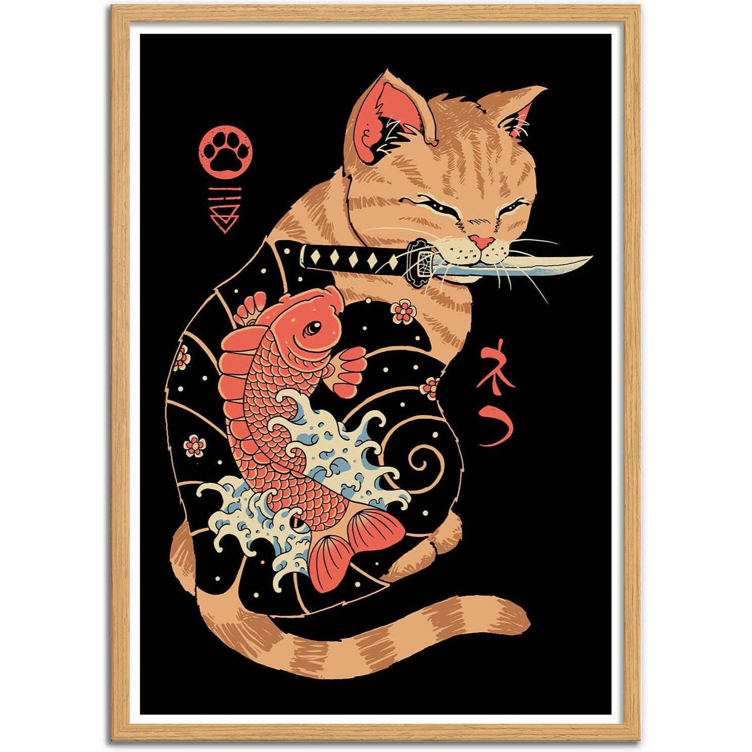 Affiche - Carp Tattooed cat - Vincent Trinidad