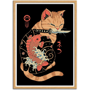 Affiche - Carp Tattooed cat - Vincent Trinidad