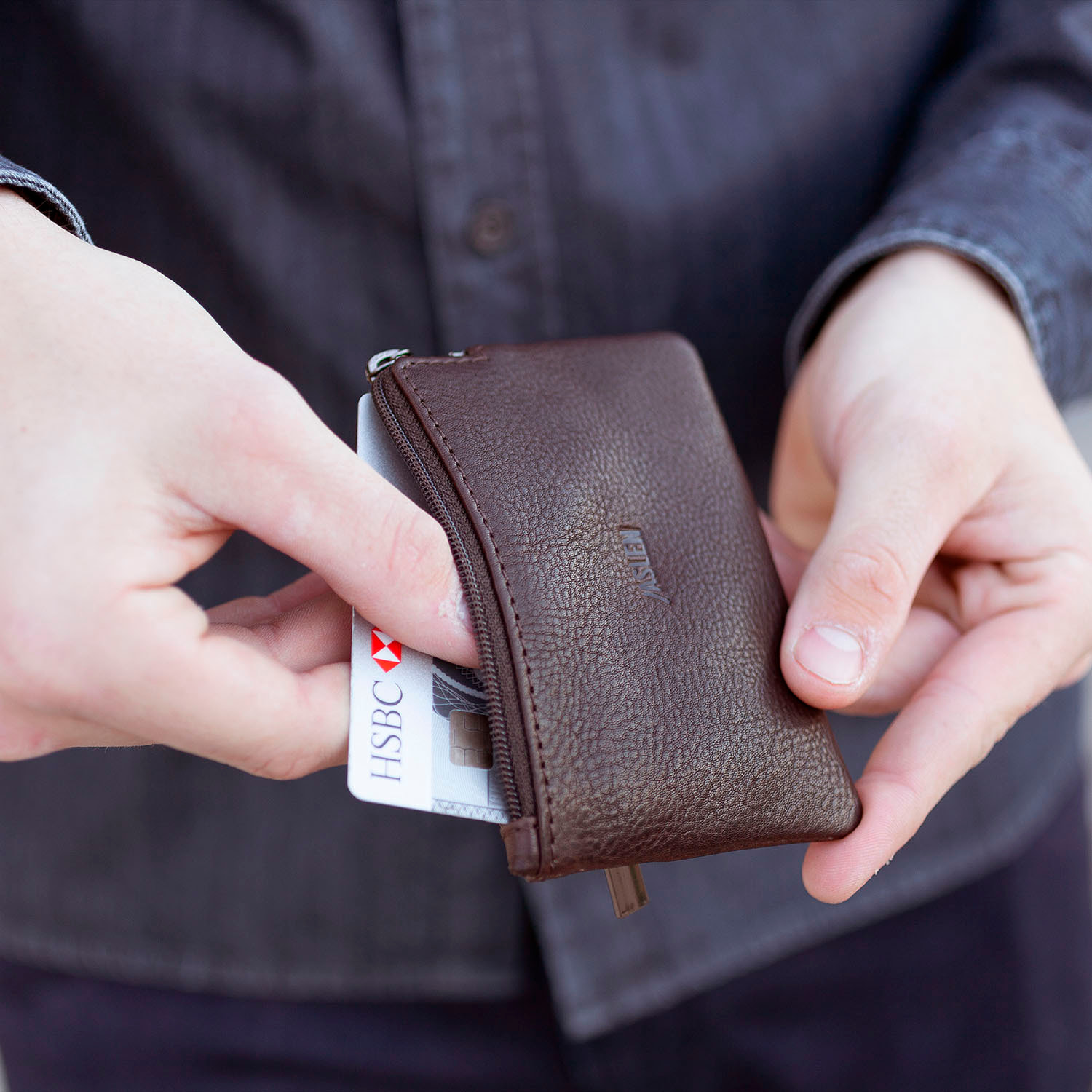 Monedero Piel Hombre Jaslen Hannover Marron