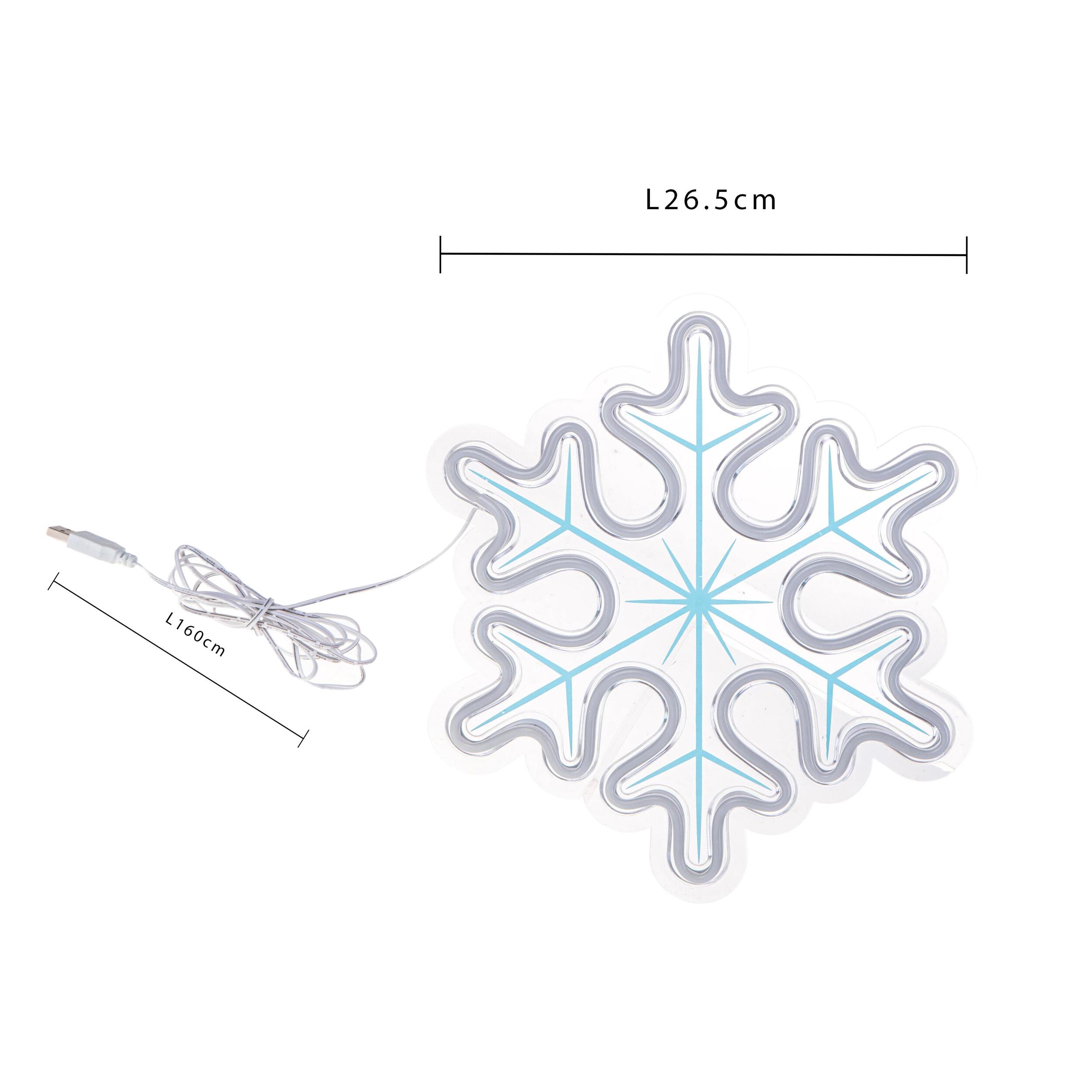 Fiocco neve - Pezzi 2 - 26,5xH30x1,5cm - Bianchi Dino SpA