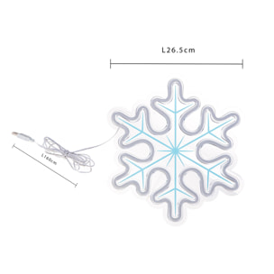 Fiocco neve - Pezzi 2 - 26,5xH30x1,5cm - Bianchi Dino SpA