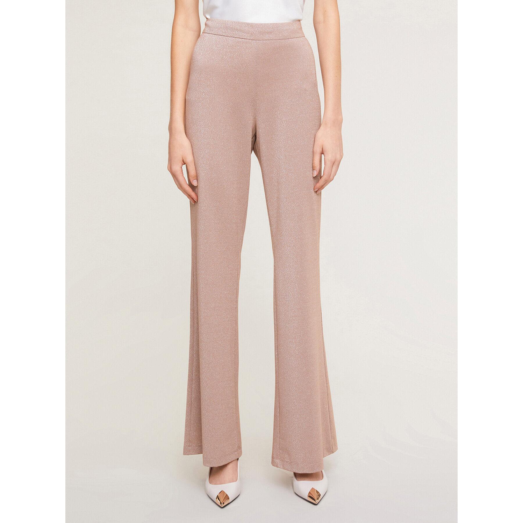 Motivi - Pantalón flare lúrex - Beige