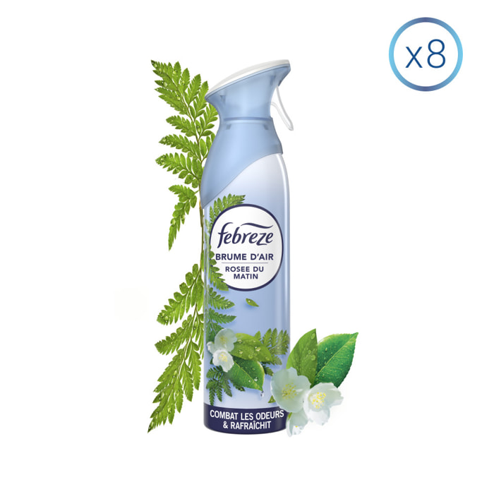 8 Sprays Desodorisant Rosée du Matin 185ml, Febreze