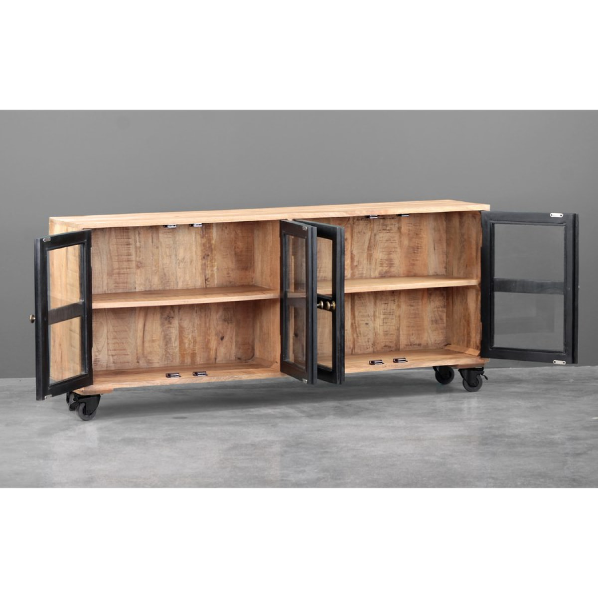Credenza industrial Manny in legno  di mango