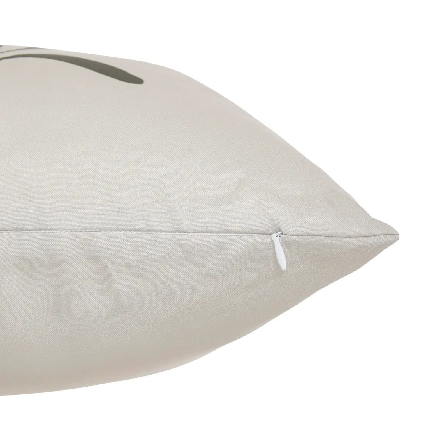 Housse de coussin d'extérieur Tileo 40x40cm motif feuille beige et vert