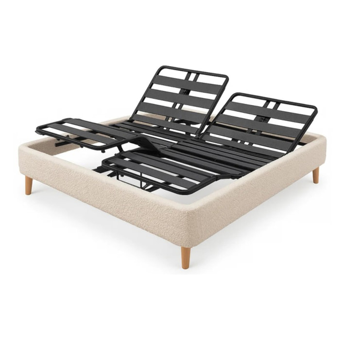 Lit électrique Ergoflex | Contour Bouclette | Sable