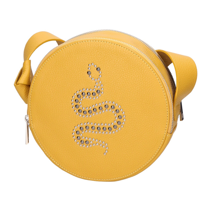 Borsa a spalla da donna - Modello Naomi - Vera pelle - 23.0 x 23.0 x 9.0 cm