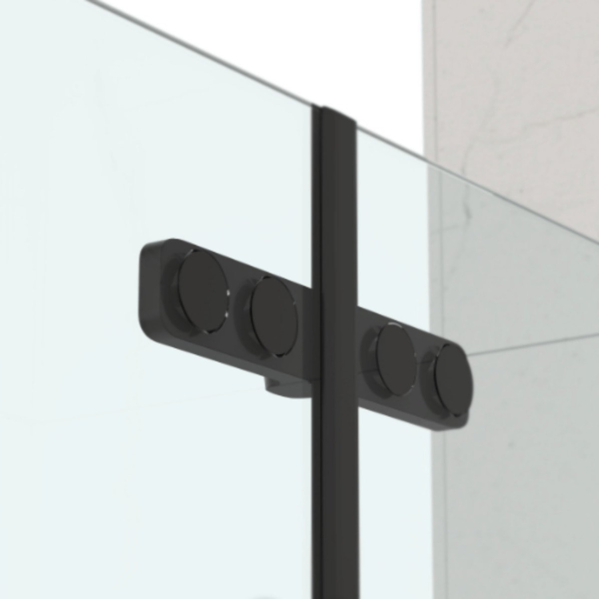 150x105 cm SK Pare-baignoire en verre 2 volets pliants, orientation gauche et droite, noir (SATVZSKNEW105C)