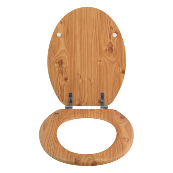 Abattant wc MDF en Décor Pin Marron - Charnières Inox MSV