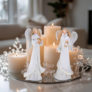 angeli con glitter - Pezzi 2 - BIANCO - Bianchi Dino SpA