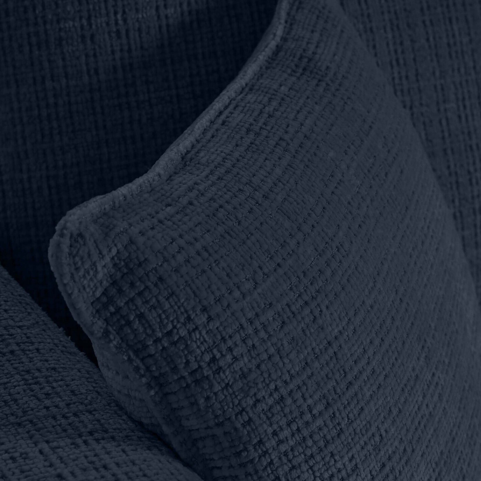 Miro - canapé d'angle réversible - 4 places - convertible avec coffre - en velours texturé - Bleu