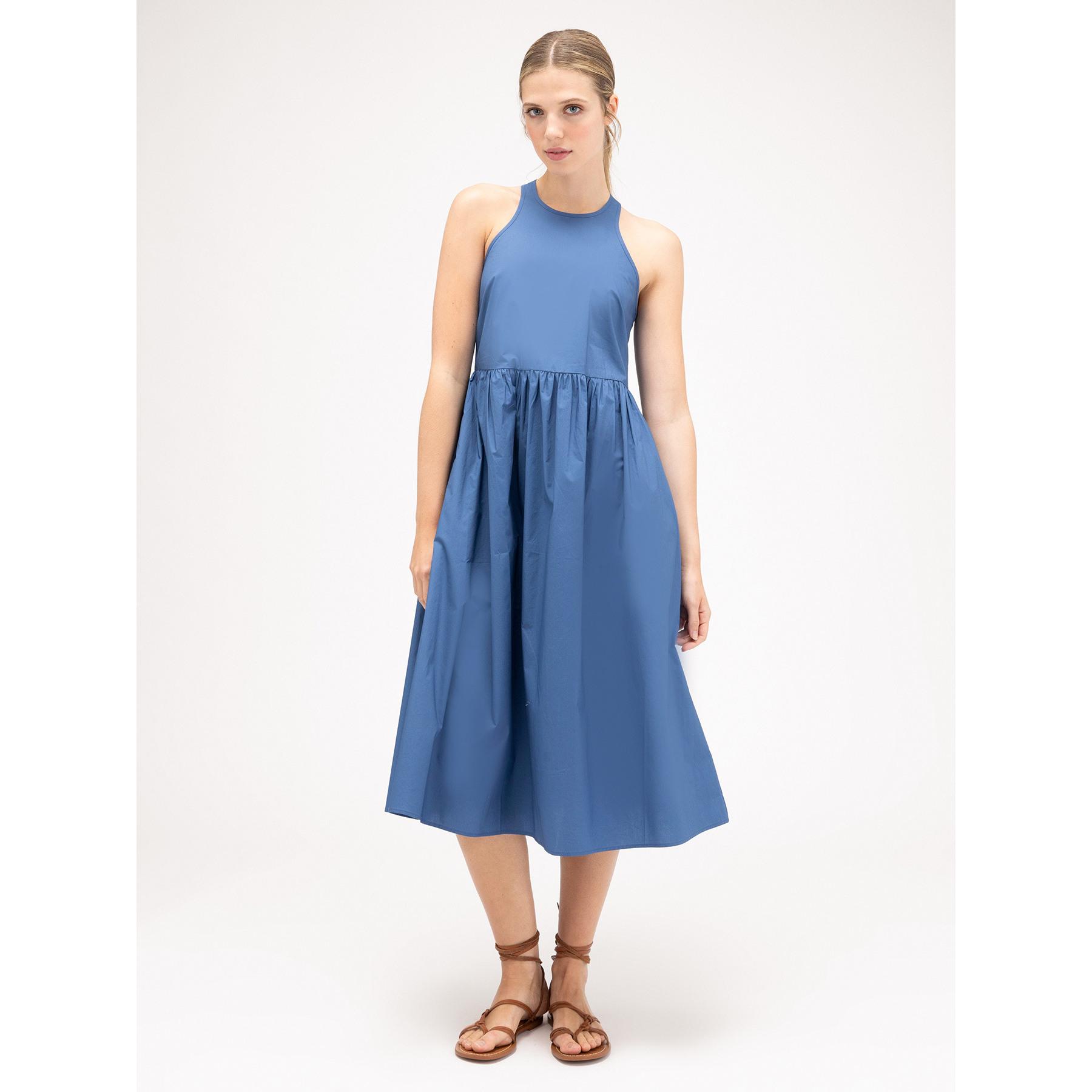 Motivi - Vestido midi de popelina - Azul