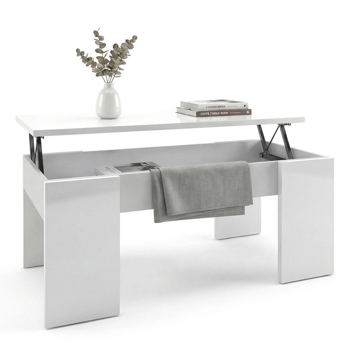 Mesa de centro elevable Vita Blanco Artik (Blanco Mate)