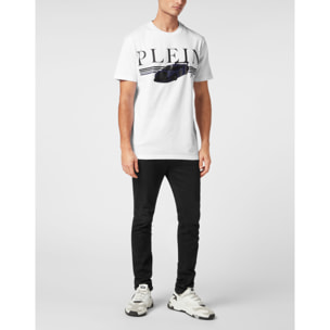 PHILIPP PLEIN Camiseta de cuello redondo y manga corta RACING