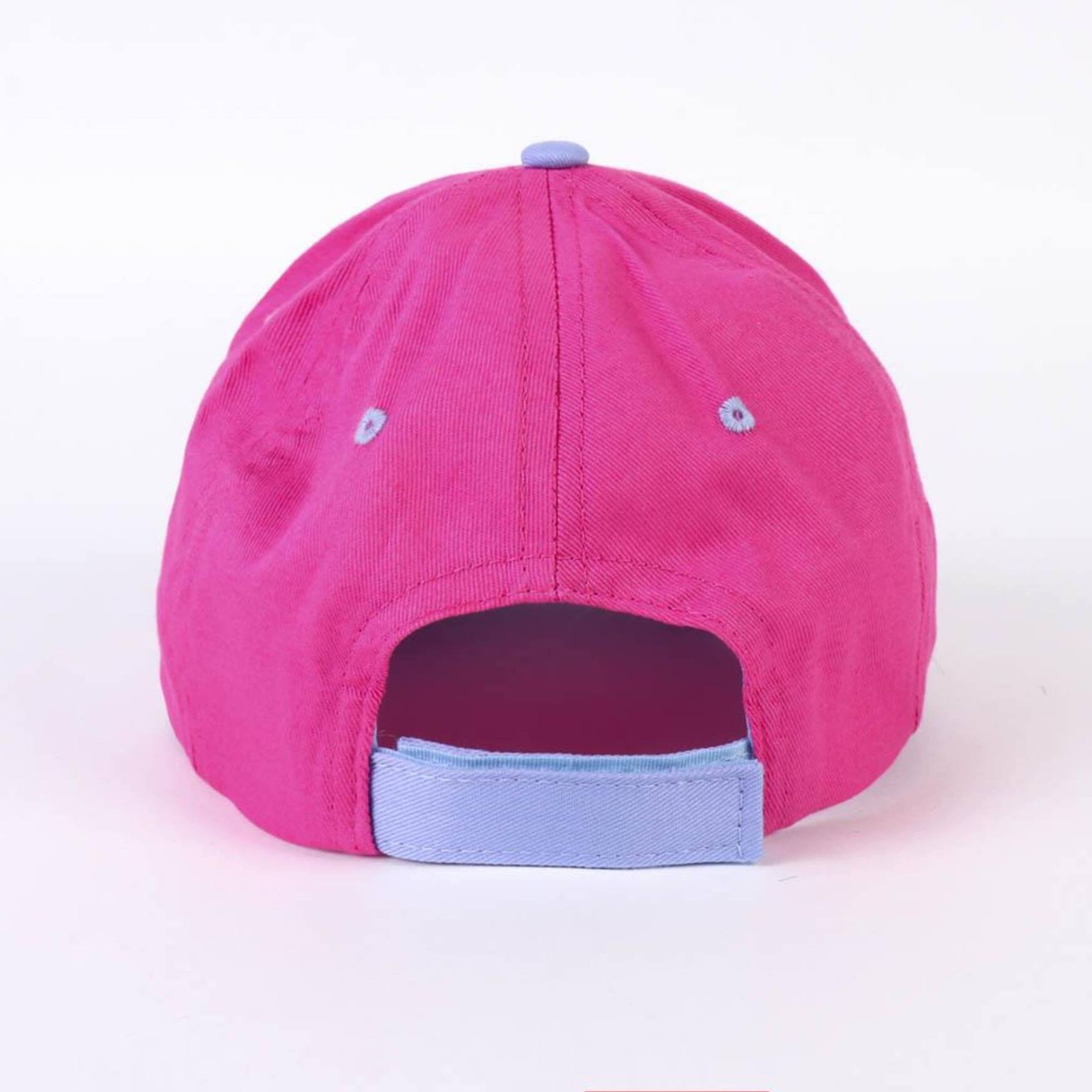 Gorra infantil de peppa pig - color lila - apta de 2 a 8 años - combina algodón y poliéster - gorra para niños con velcro trasero ajustable