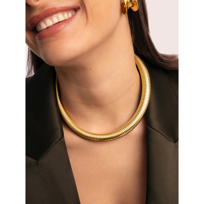Collar Big Belt Acero Baño Oro