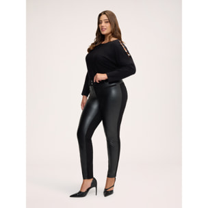 Fiorella Rubino - Pantaloni skinny in Punto Milano - Nero