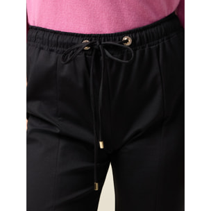 Oltre - Pantalones jogger de punto milano - Negro