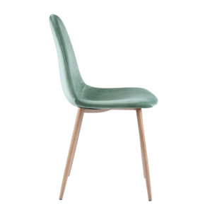 Lot de 2 chaises en velours vert d'eau - Fredrik
