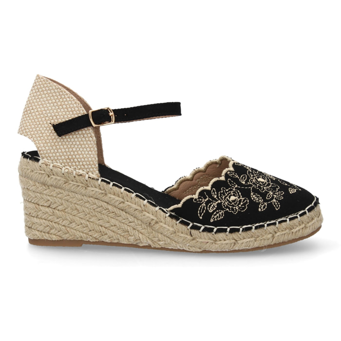 Alpargata valenciana cuña con bordado