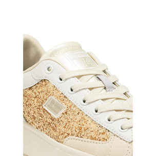 Zapatillas Deportivas Mujer Court Basic Glitter Dorado