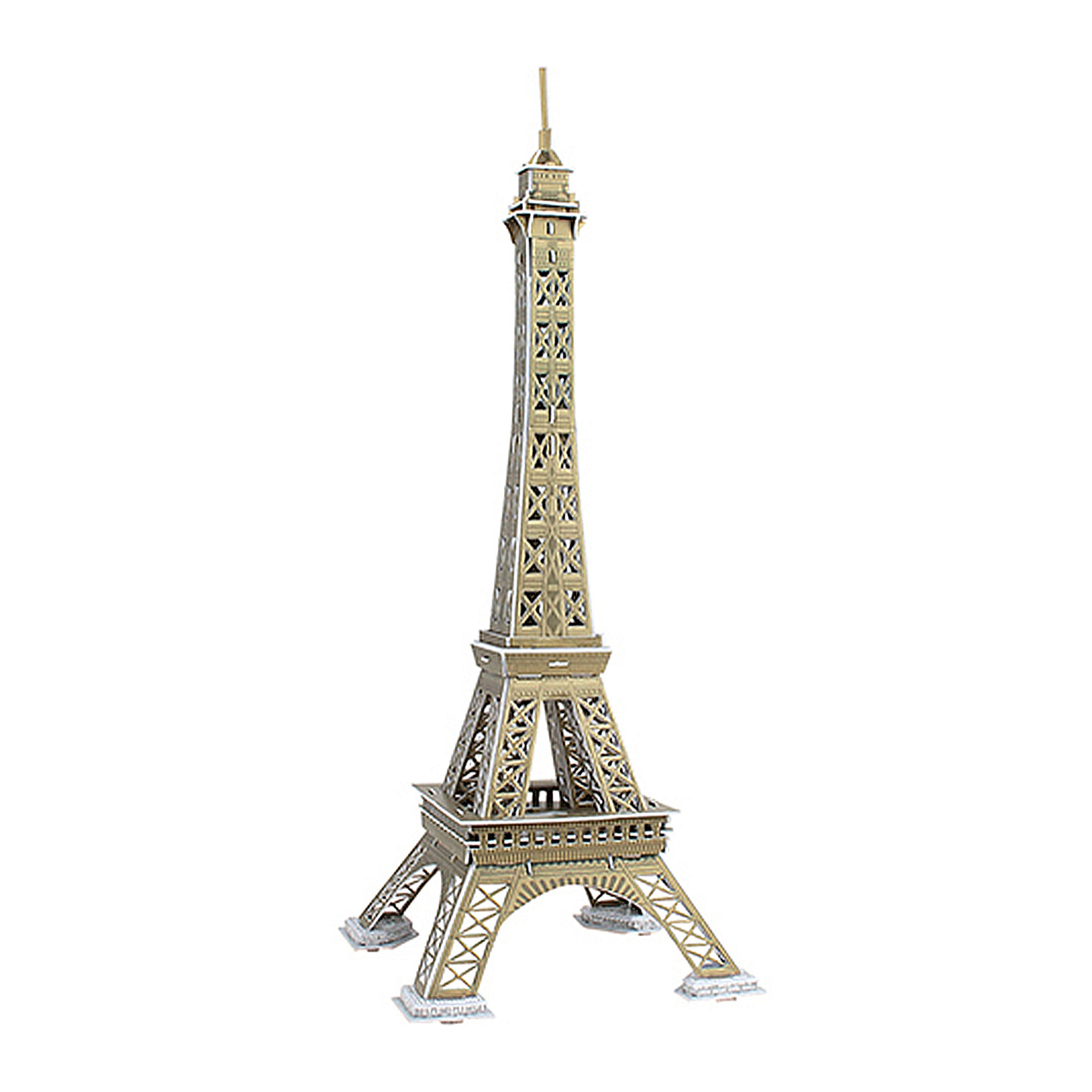 Puzle 3D de cartón de la Torre Eiffel en París. 51 piezas.